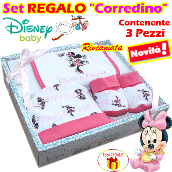 Set Regalo Topolino/_Minnie 3 Pezzi