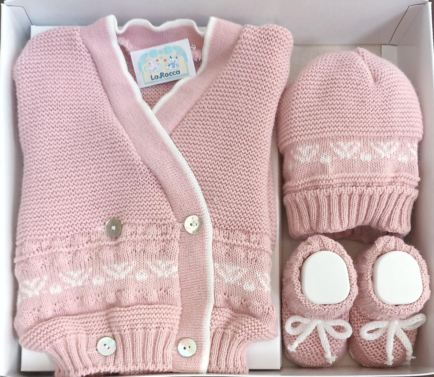 Set Cardigan Cappellino e Scarpine