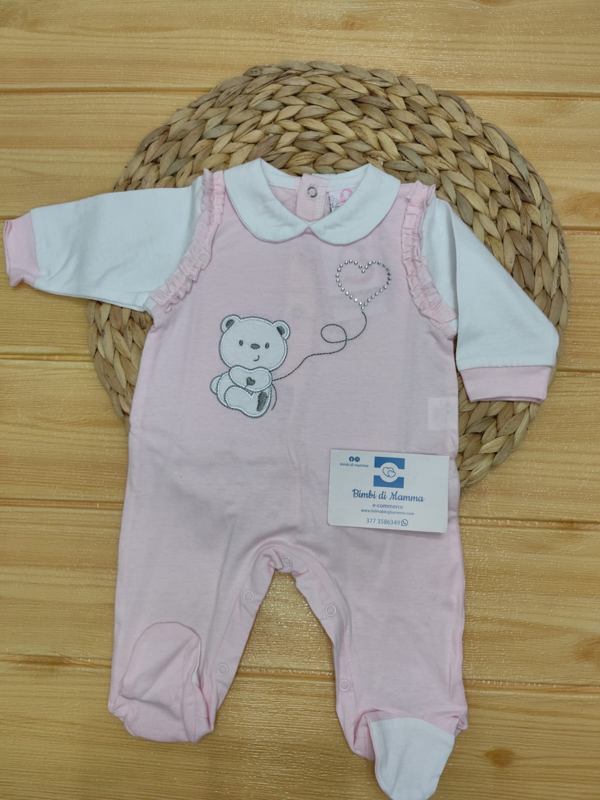 Tutina in jersey neonata batuffolini