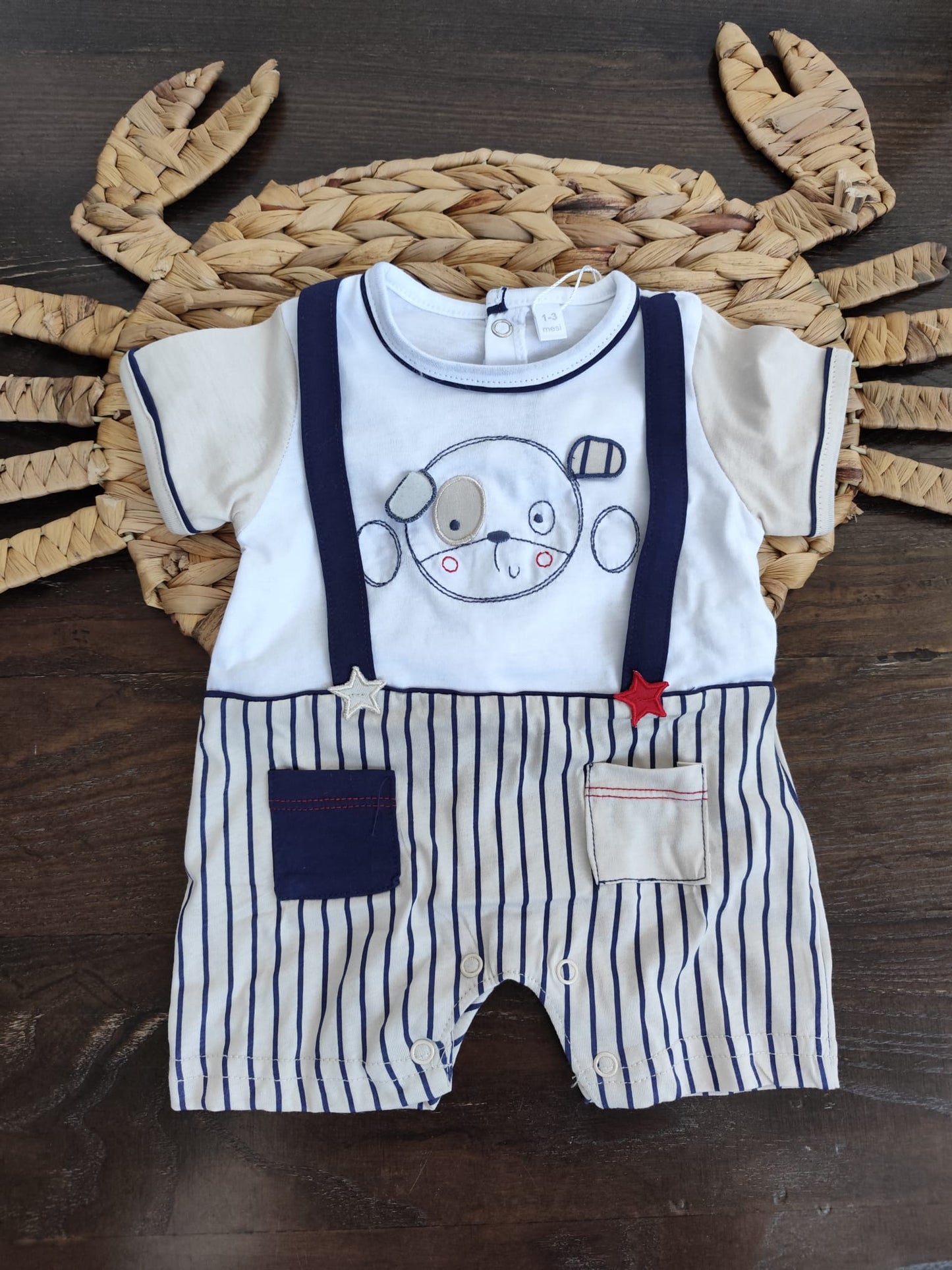 Pagliaccetto in cotone Bidibimbo neonato