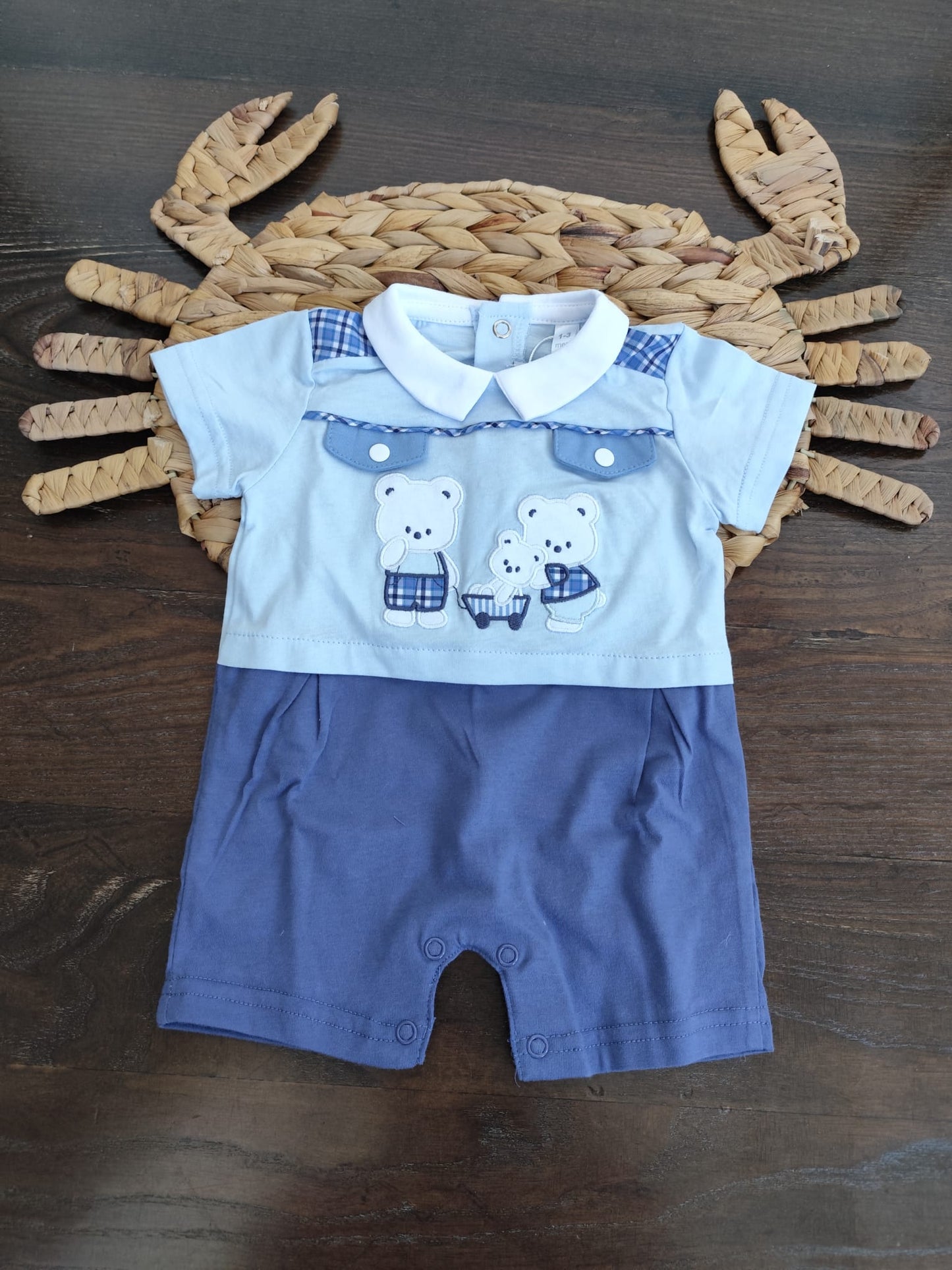 Pagliaccetto in cotone Bidibimbo neonato