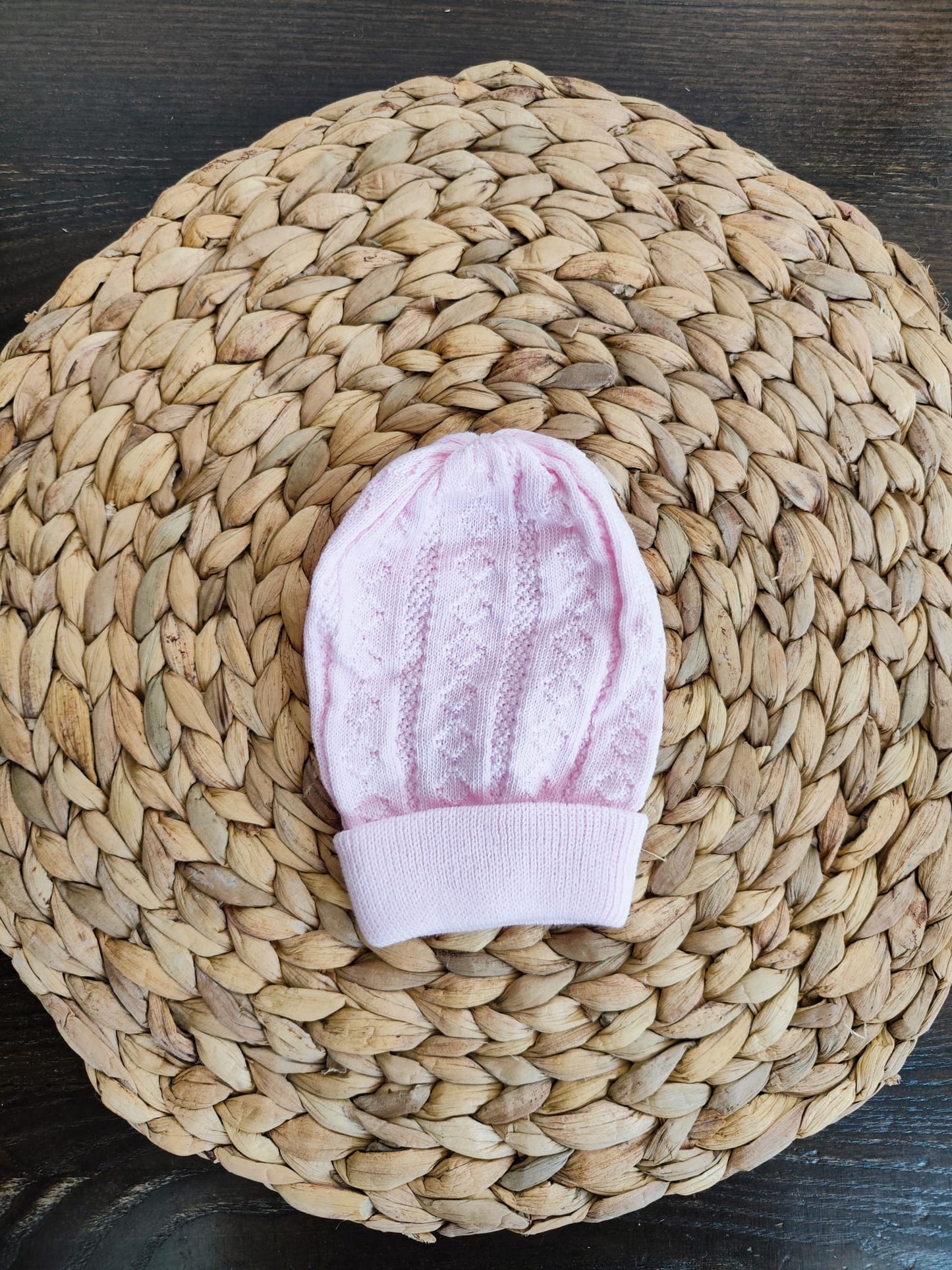 Cappellino nascita unisex bianco caldo cotone vari colori