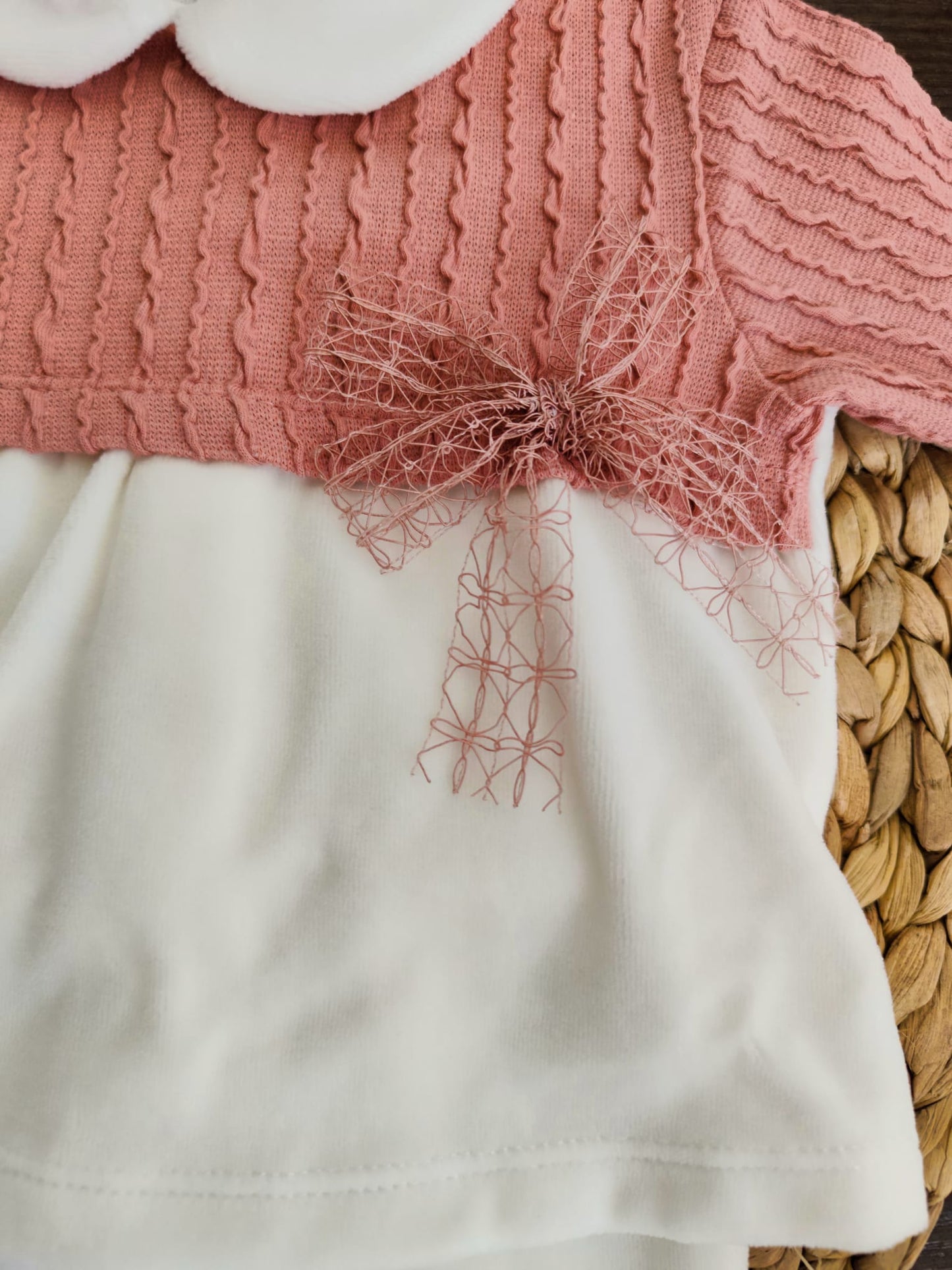 completino in ciniglia neonata limited edition rosa