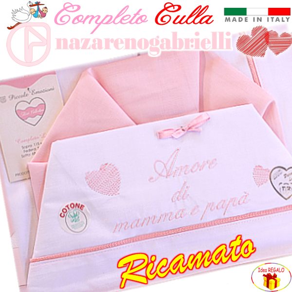 Completo Culla "Amore" Neonato/Neonata