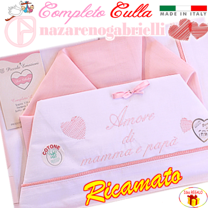 Completo Culla "Amore" Neonato/Neonata