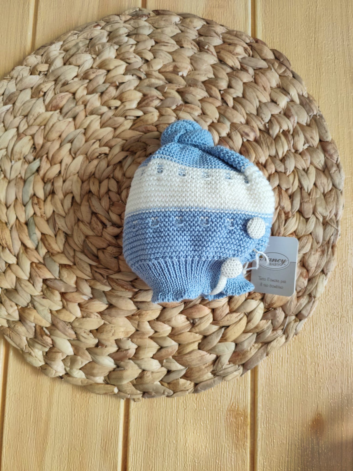 Cappellino nascita in lana 100%