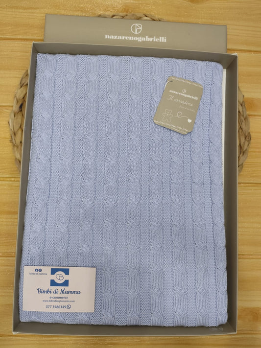 Copertina Culla azzurra primavera/ estate con dis. 1 treccia