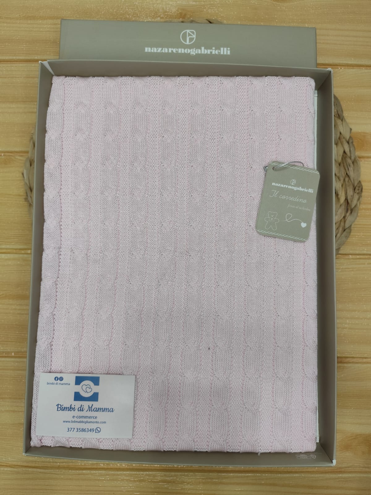 Copertina Culla rosa primavera/ estate con dis. 1 treccia