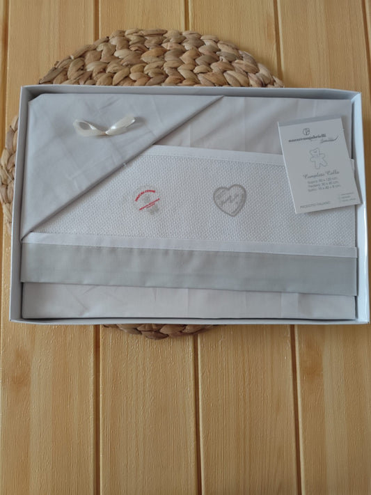 Lenzuoline da ricamo culla unisex