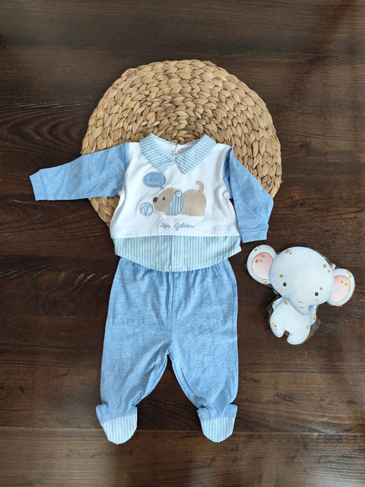 completino in cotone Les Jolies celeste