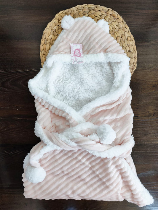 coperta culla con cappuccio neonata invernale