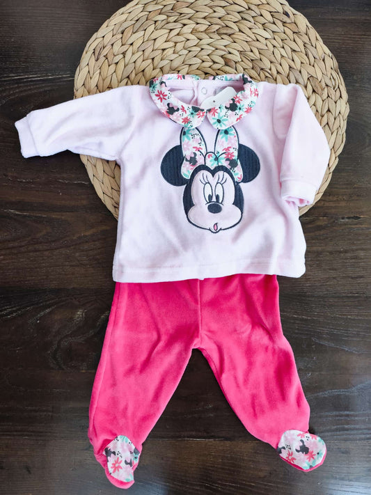 completo spezzato in ciniglia rosa Minnie