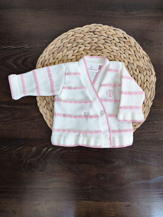 Cardigan in misto lana neonata