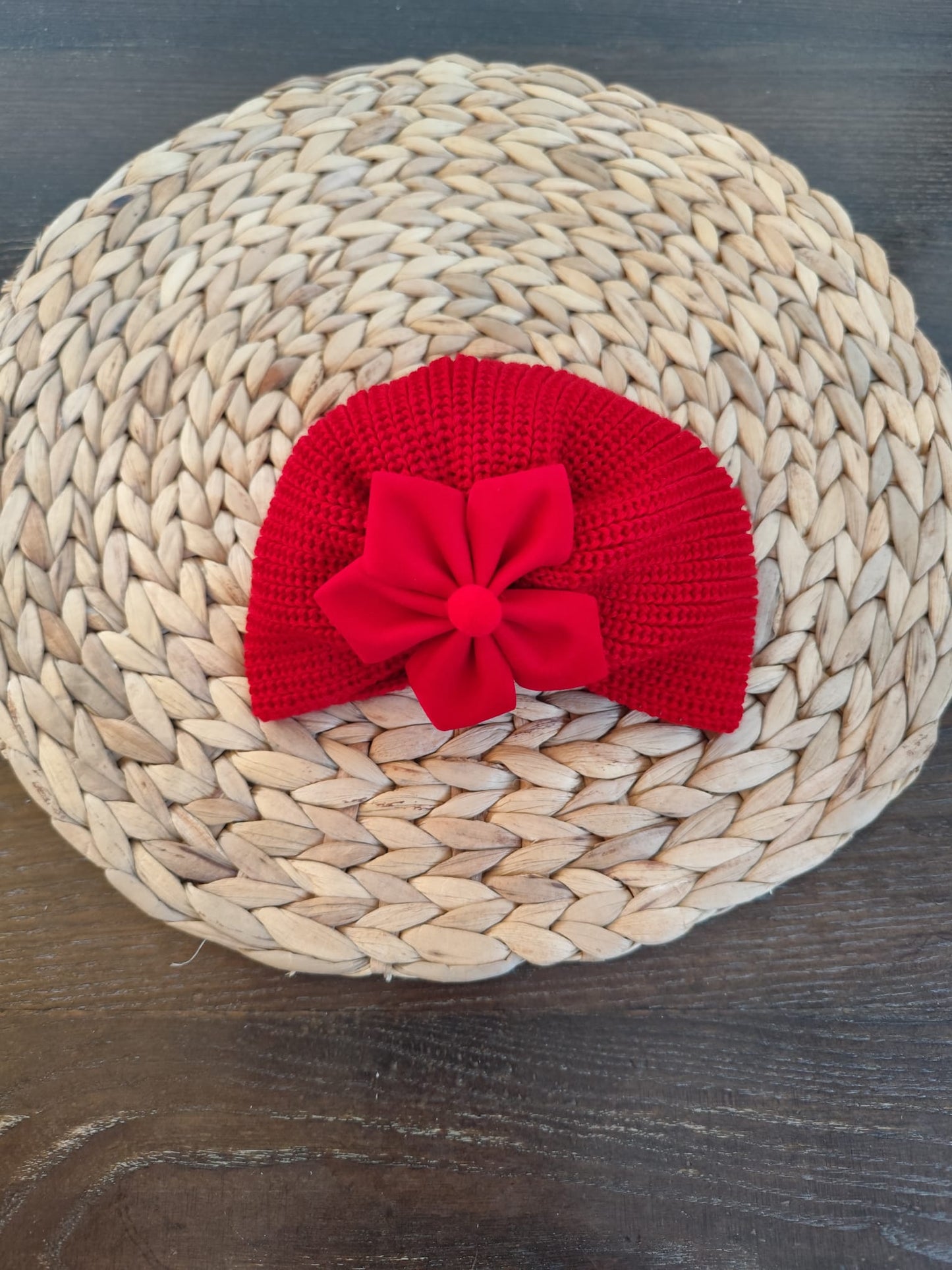 turbante per capelli natalizio misto lana