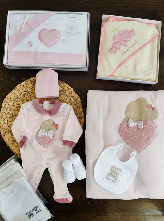 box nascita pink invernale neonata