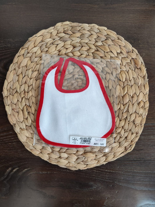 Bavetta da Ricamo rossa con tela aida