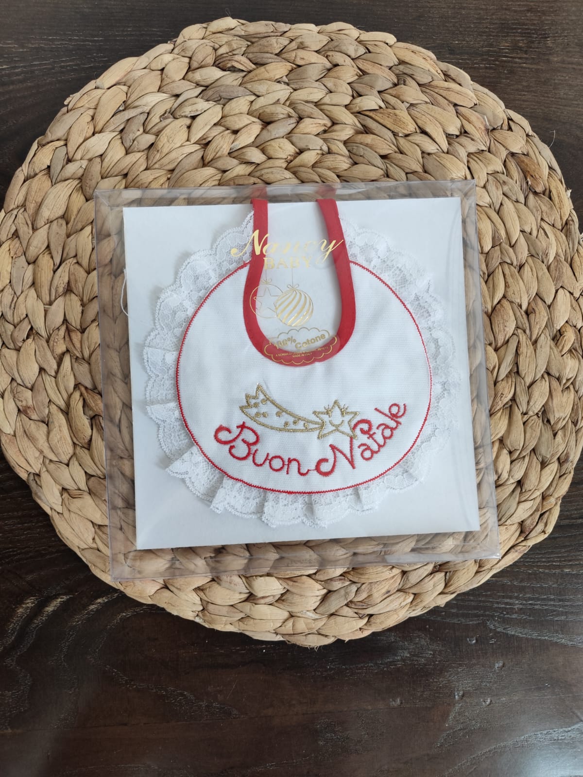 Bavetta Natalizia Unisex " Buon Natale" cod. 138/6