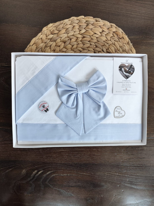 Completo culla fiocco next to me in cotone neonato