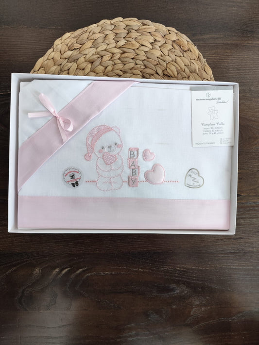 Completo culla neonata in cotone