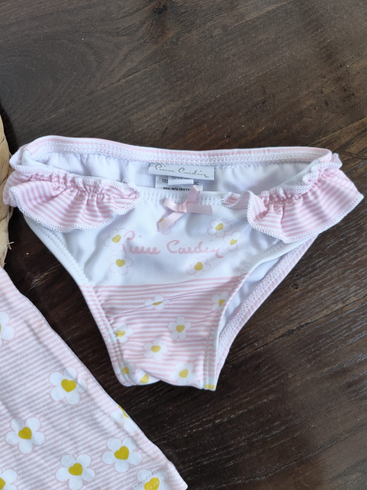completino in cotone con costume bambina "Tutti al mare"