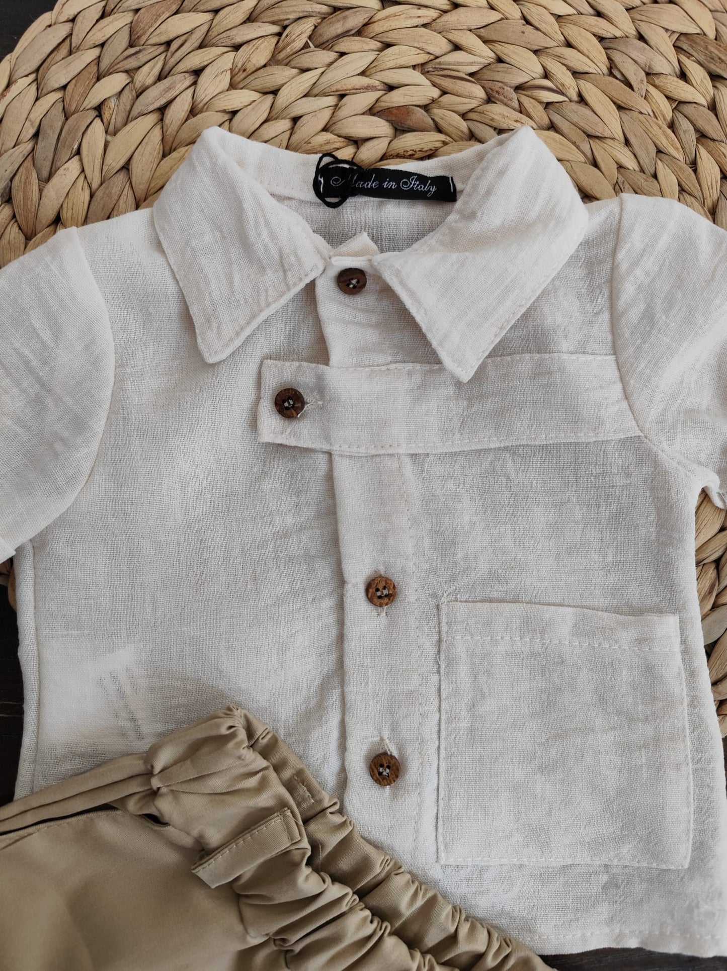 completo bambino in cotone Tema "Lino e latte"