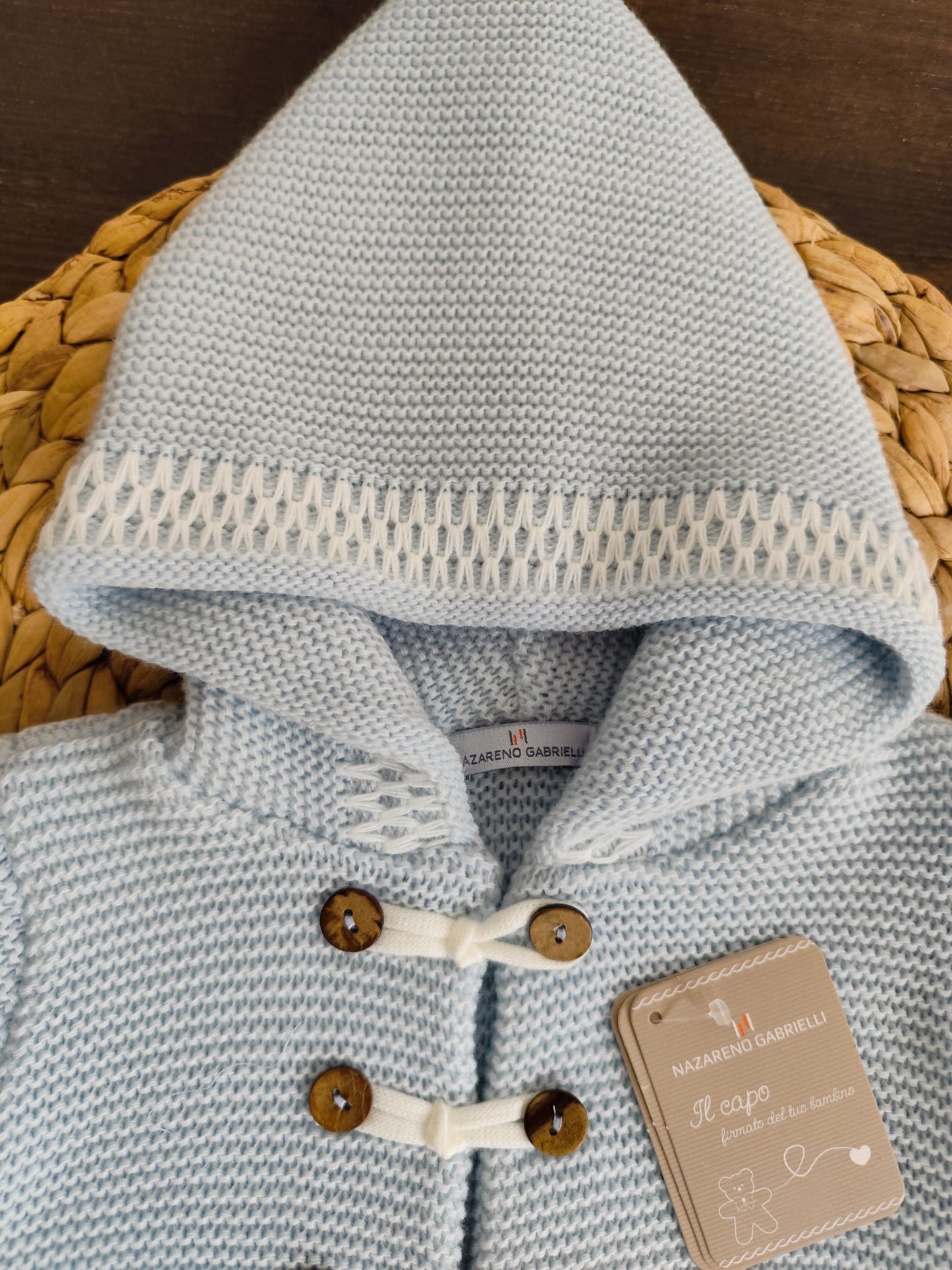 cappottino con alamari smacchinato in lana