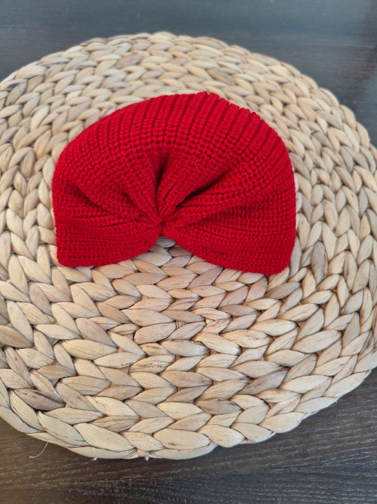 turbante per capelli natalizio misto lana